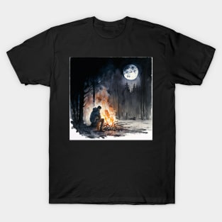 The lonely night in the forest T-Shirt